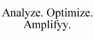 ANALYZE. OPTIMIZE. AMPLIFYY.