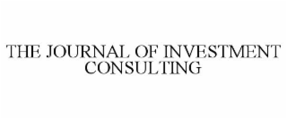 THE JOURNAL OF INVESTMENT CONSULTING