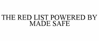 THE RED LIST POWERED BY MADE SAFE