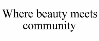 WHERE BEAUTY MEETS COMMUNITY
