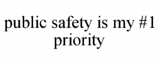 PUBLIC SAFETY IS MY #1 PRIORITY