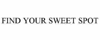 FIND YOUR SWEET SPOT