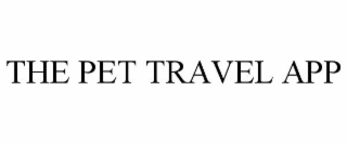 THE PET TRAVEL APP