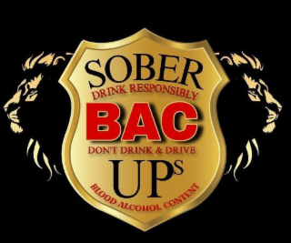 SOBER BAC UPS DRINK RESPONSIBLY DON'T DRINK & DRIVE BLOOD ALCOHOL CONTENT