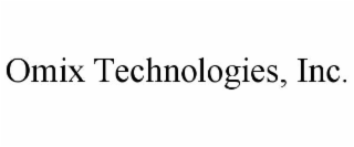 OMIX TECHNOLOGIES, INC.