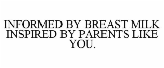 INFORMED BY BREAST MILK INSPIRED BY PARENTS LIKE YOU.