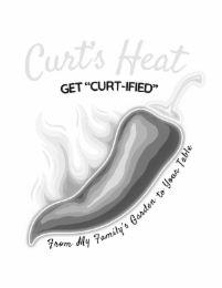 CURT'S HEAT, CURT'S HEAT HOT SAUCES, FROM MY FAMILY'S GARDEN TO YOUR FAMILY'S TABLE.  GET 