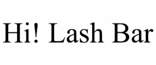 HI! LASH BAR