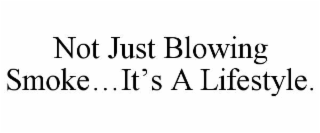 NOT JUST BLOWING SMOKE…IT’S A LIFESTYLE.