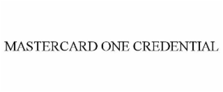 MASTERCARD ONE CREDENTIAL