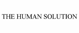 THE HUMAN SOLUTION