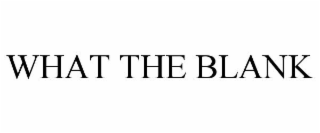 WHAT THE BLANK