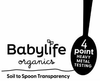 BABYLIFE ORGANICS SOIL TO SPOON TRANSPARENCY 4 POINT HEAVY METAL TESTING