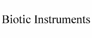 BIOTIC INSTRUMENTS