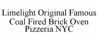 LIMELIGHT ORIGINAL FAMOUS COAL FIRED BRICK OVEN PIZZERIA NYC