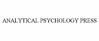 ANALYTICAL PSYCHOLOGY PRESS