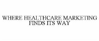 WHERE HEALTHCARE MARKETING FINDS ITS WAY