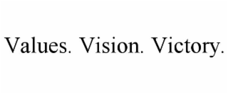 VALUES. VISION. VICTORY.