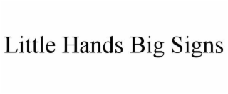 LITTLE HANDS BIG SIGNS