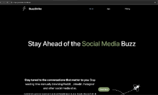 G HTTPS://WWW.BUZZSTRIKE.CO BUZZSTRIKE STAY AHEAD OF THE SOCIAL MEDIA BUZZ STAY TUNED TO THE CONVERSATIONS THAT MATTER TO YOU. STOP WASTING TIME MANUALLY BROWSING REDDIT, LINKEDIN, INSTAGRAM AUTOMATIC