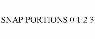 SNAP PORTIONS 0 1 2 3