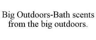 BIG OUTDOORS-BATH SCENTS FROM THE BIG OUTDOORS.