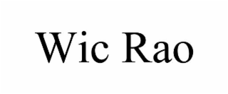 WIC RAO