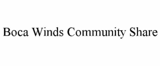 BOCA WINDS COMMUNITY SHARE
