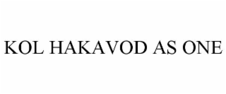 KOL HAKAVOD AS ONE