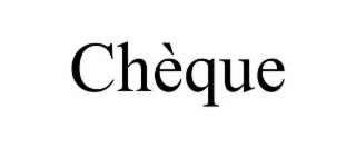 CHÈQUE