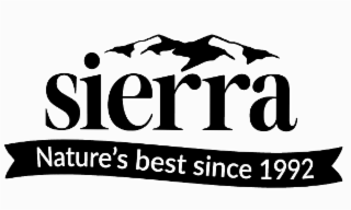 SIERRA NATURE'S BEST SINCE 1992