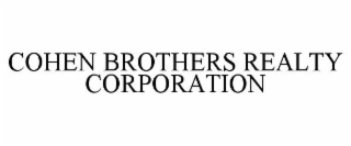 COHEN BROTHERS REALTY CORPORATION