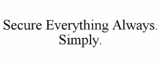 SECURE EVERYTHING ALWAYS. SIMPLY.