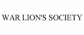 WAR LION'S SOCIETY
