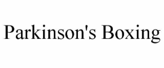 PARKINSON'S BOXING