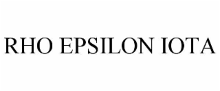 RHO EPSILON IOTA
