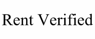 RENT VERIFIED