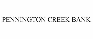 PENNINGTON CREEK BANK