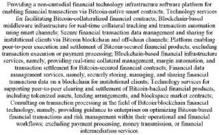 PROVIDING A NON-CUSTODIAL FINANCIAL TECHNOLOGY INFRASTRUCTURE SOFTWARE PLATFORM FOR ENABLING FINANCIAL TRANSACTIONS VIA BITCOIN-NATIVE SMART CONTRACTS; TECHNOLOGY SERVICES FOR FACILITATING BITCOIN-COL