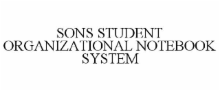 SONS STUDENT ORGANIZATIONAL NOTEBOOK SYSTEM