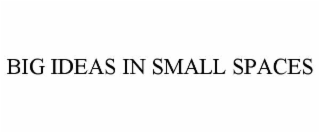 BIG IDEAS IN SMALL SPACES