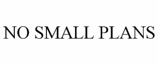 NO SMALL PLANS
