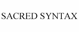 SACRED SYNTAX