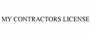 MY CONTRACTORS LICENSE