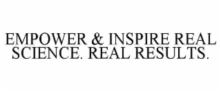 EMPOWER & INSPIRE REAL SCIENCE. REAL RESULTS.