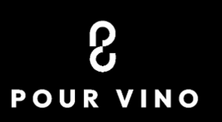 THE WORDS POUR VINO SPELLED OUT BELOW A STYLIZED DESIGN OF THE LETTER P WITH C BELOW IT