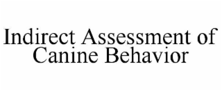 INDIRECT ASSESSMENT OF CANINE BEHAVIOR