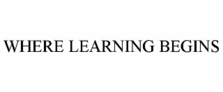 WHERE LEARNING BEGINS