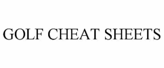GOLF CHEAT SHEETS