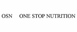 OSN     ONE STOP NUTRITION